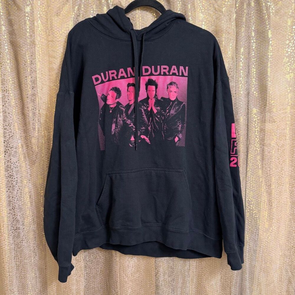 Duran Duran Gildan Black Pink Future Past 2023 Tour Hoodie Sweater XL